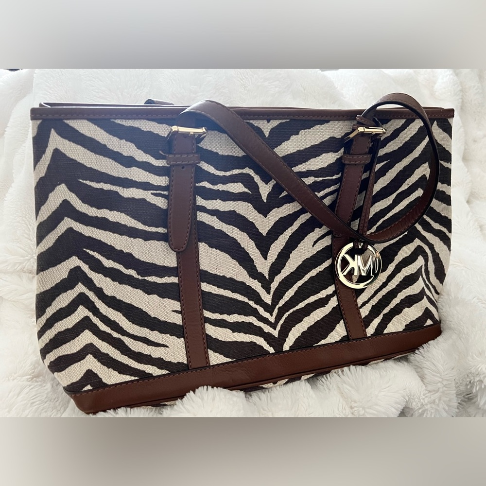 Brown zebra print  Michael Kors purse